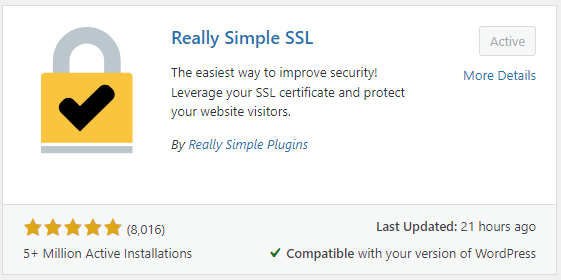 Really Simple SSL Wordpress